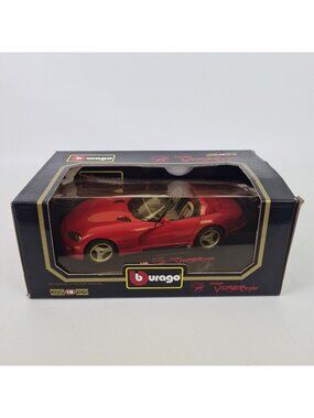 Burago 1992 Dodge Viper RT 10 Red Die Cast 1:18 cod.3025 American Car Vntg